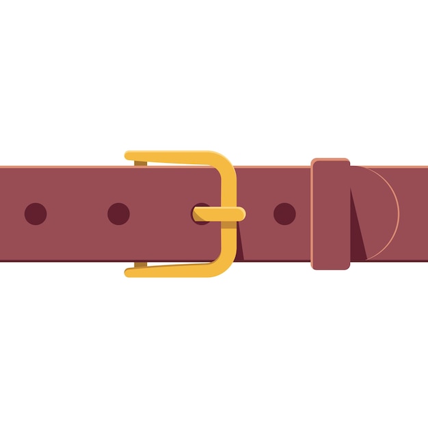 Leather belt vector cartoon illustratie geïsoleerd op een witte achtergrond