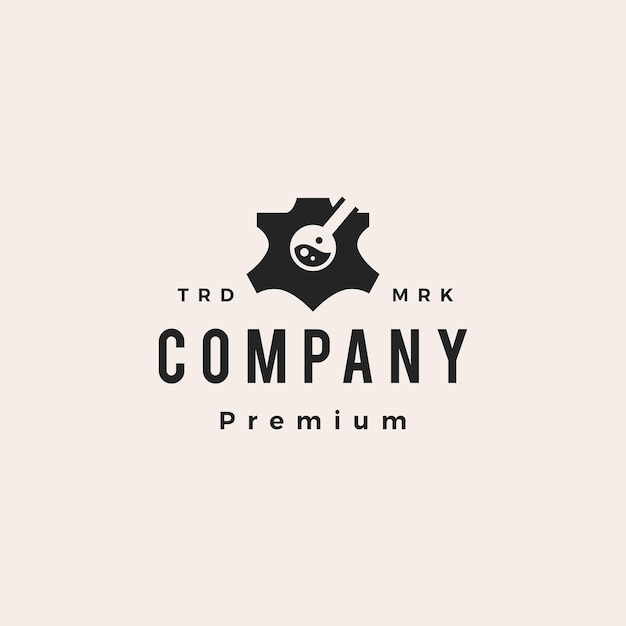 Leather lab laboratory hipster vintage logo vector icon illustration