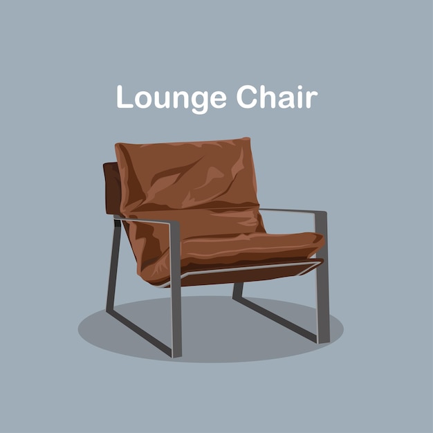 Vector leather lounge chair