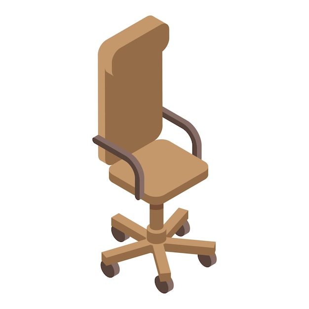 leather office chair icon isometric of leather office chair vector icon for web design isolated on white background