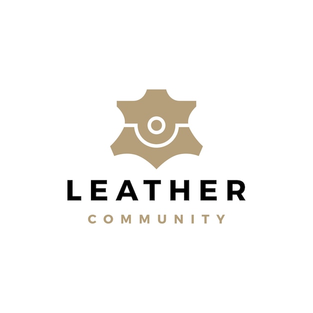 Leather people team community family together logo vector icon illustration