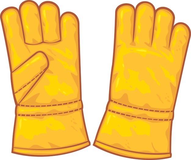 Leather protective gloves