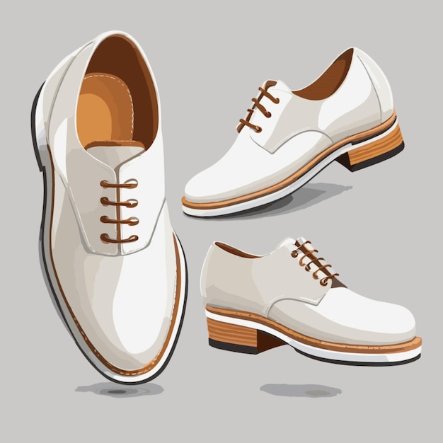 Vector leather shoes cartoon