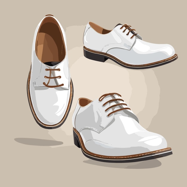 Vector leather shoes cartoon