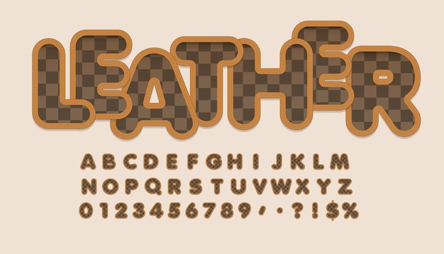 Leather style font