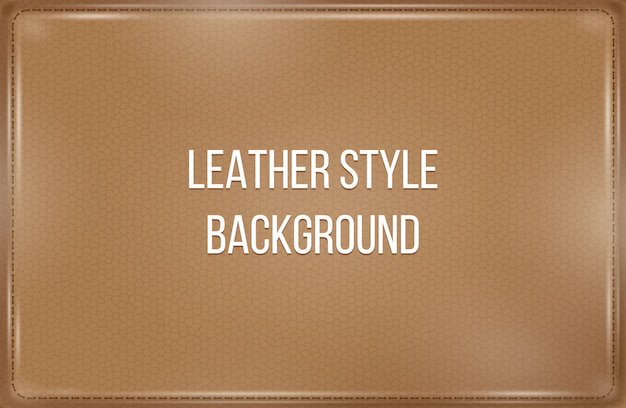 Vector leather style with brown background