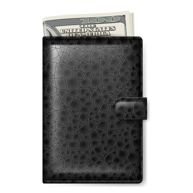 Vector leather wallet