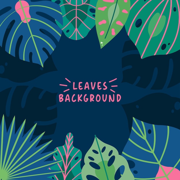 Vector leaves background 2