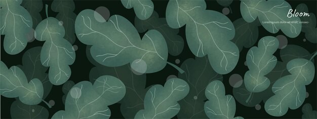 Leaves background design vector for green environment