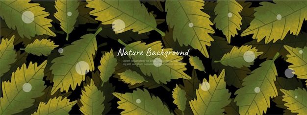 Vector leaves background design vector for green environment