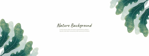 Leaves background design vector for green environment