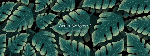 Leaves background design vector for green environment