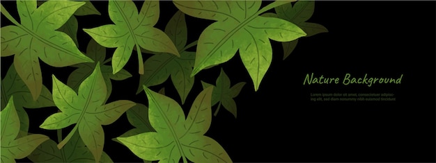 Leaves background design vector for green environment