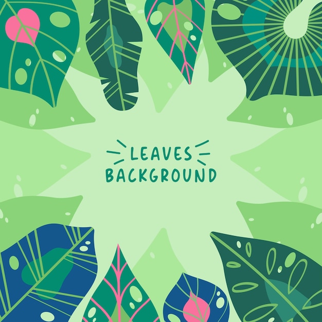 Vector leaves background