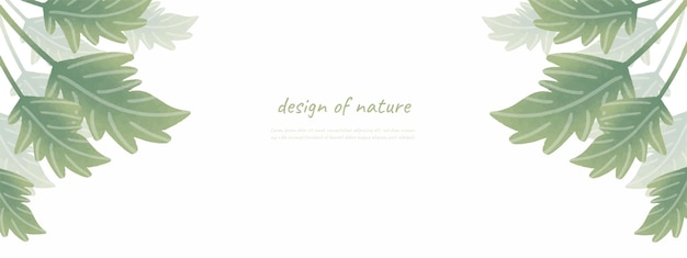 Leaves bakground design vector for ecology