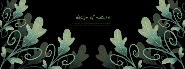 Leaves bakground design vector for ecology