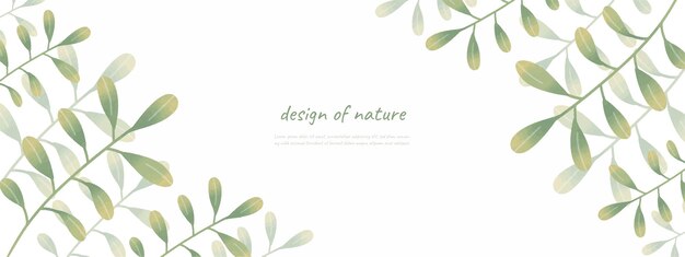 Leaves bakground design vector for ecology