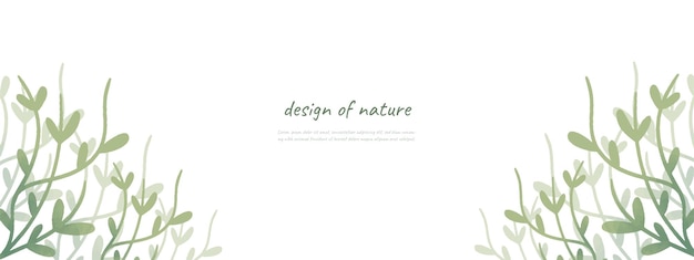 생태학을 위한 나뭇잎 bakground 디자인 벡터