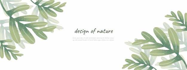 Leaves bakground design vector for ecology