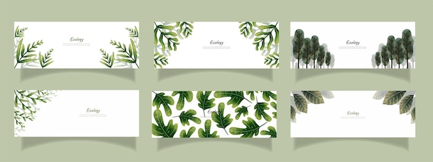 Leaves bakground design vector for ecology