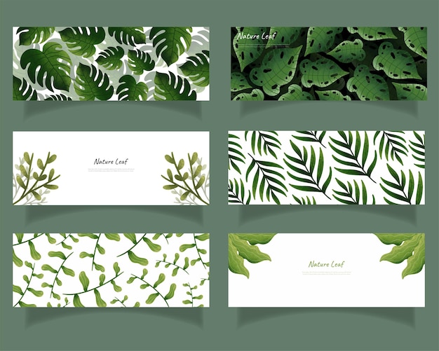 Leaves bakground design vector for ecology