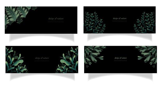 Leaves bakground design vector for ecology