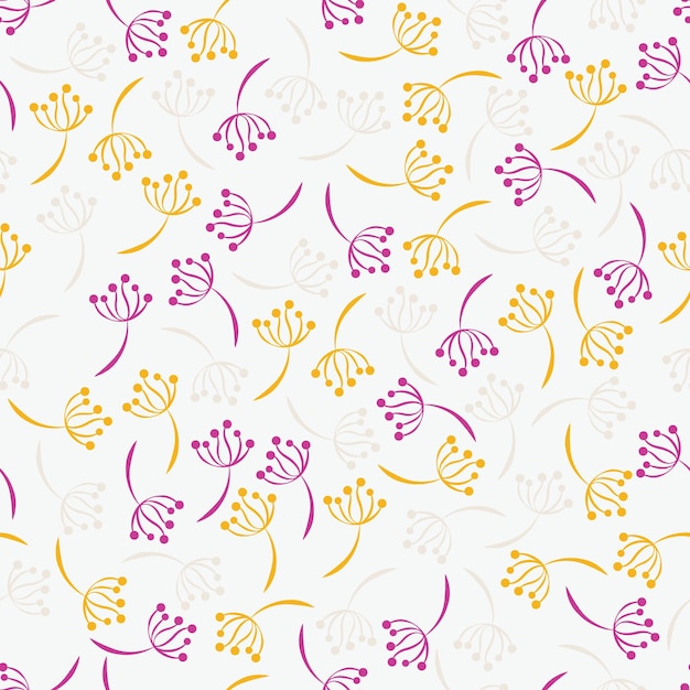 Leaves and branches repeat pattern. Floral pattern design. Good for prints, wrapping, textiles