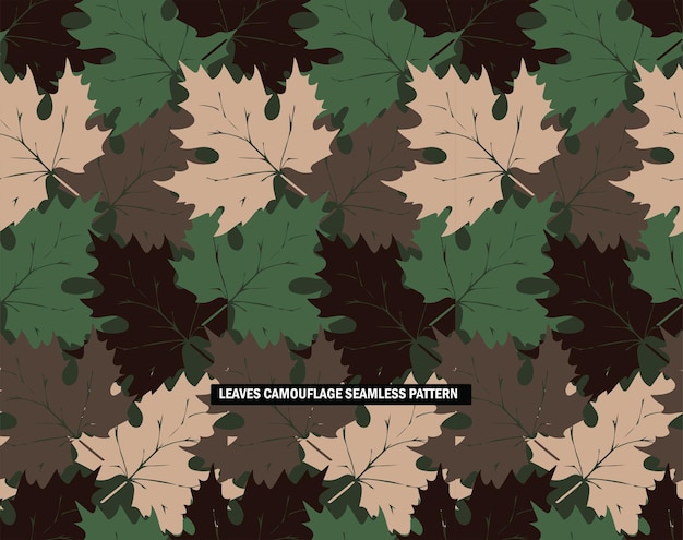 LEAVES CAMOUFLAGE SEAMLESS PATTERN