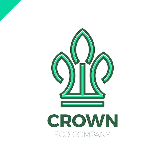 Leaves Crown abstract Logo design