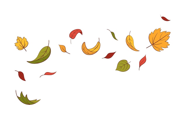 Wind with leaves windy weather forecast Royalty Free Vector