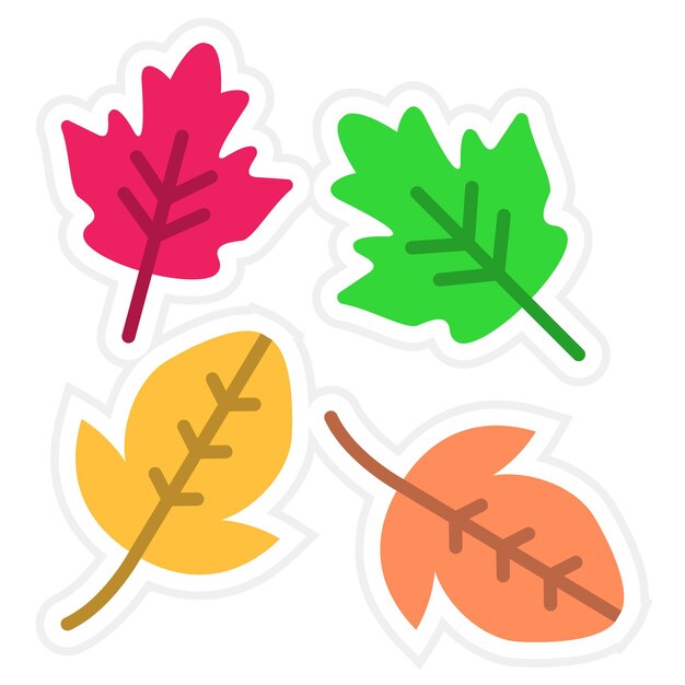 Vector leaves falling icon