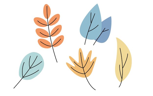 leaves flat design