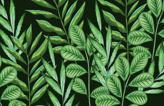 Vector leaves foliage tropical pattern