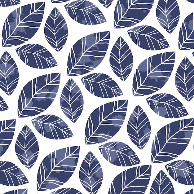 Leaves grunge pattern