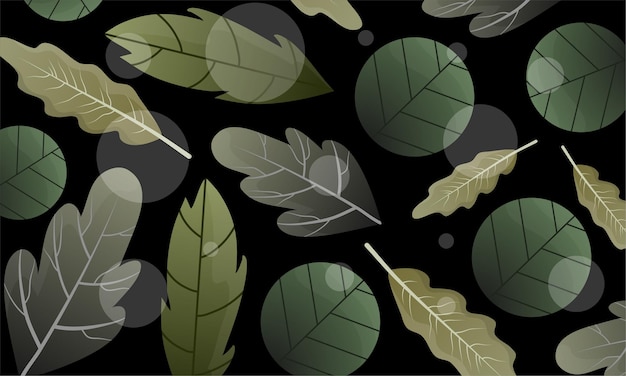 leaves illustration background for forest ecology nature background