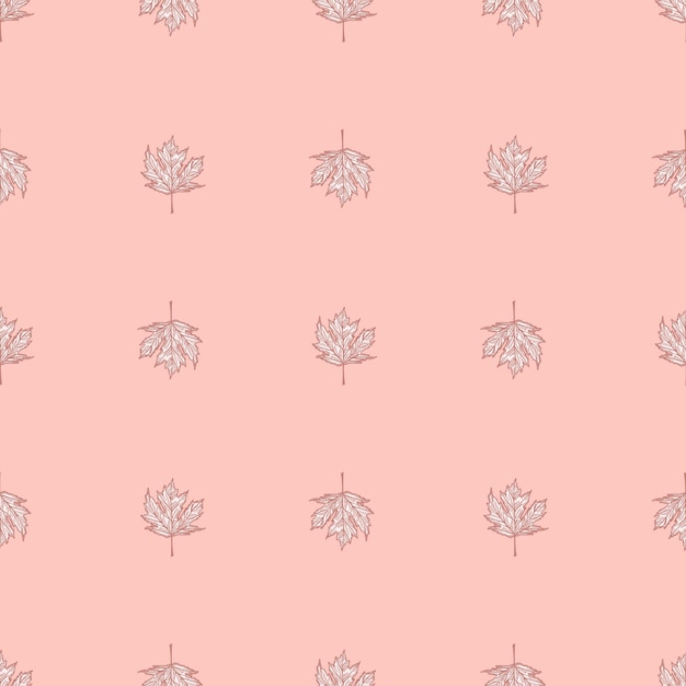 단풍나무 캐나다 새겨진 원활한 패턴 빈티지 배경 식물 손으로 그린 스타일에 단풍 잎
