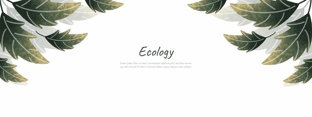 Vector leaves nature background design vector for ecology nature background