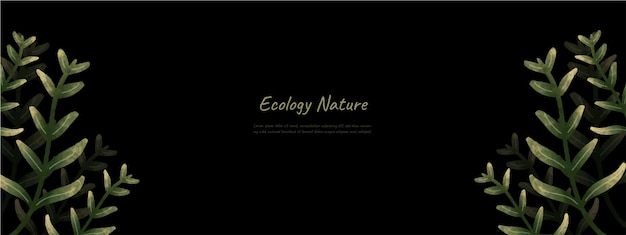 Leaves nature background design vector for ecology nature background