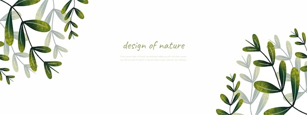 Leaves nature background design vector for ecology nature background