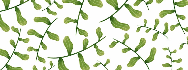 Vector leaves nature background design vector for green environment background