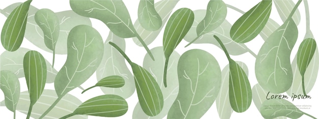 Leaves nature background design vector