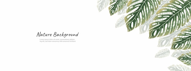 Vector leaves nature background design vector