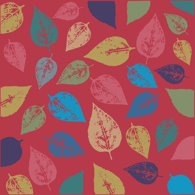 Vector leaves seamless background pattern