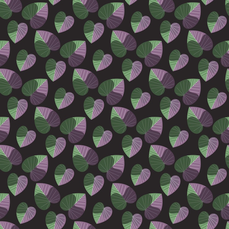 Vector leaves seamless pattern design