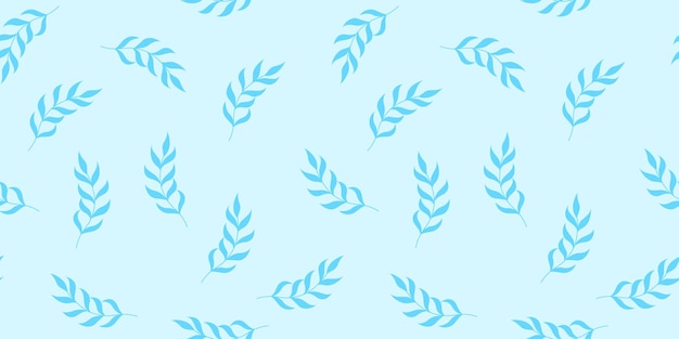 Leaves seamless pattern in pastel color