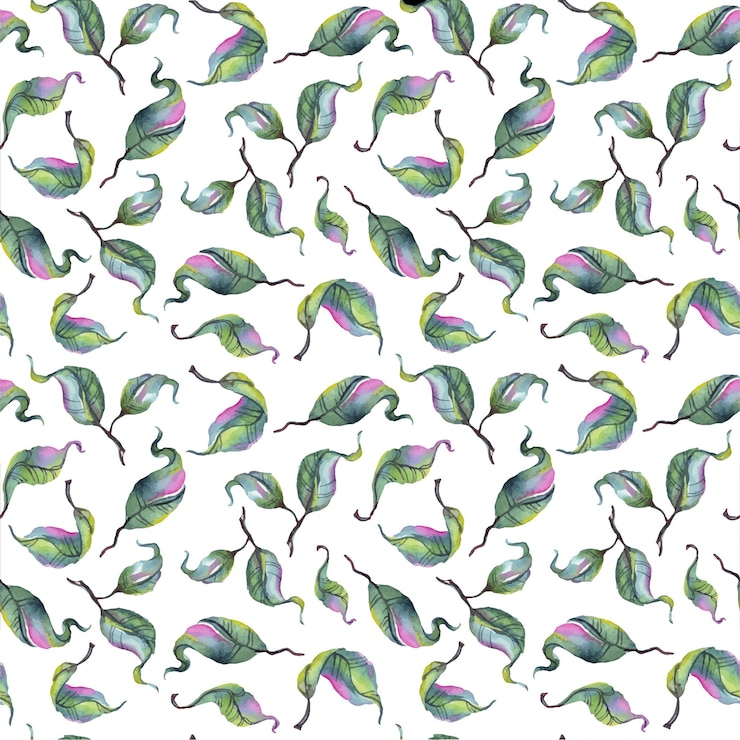 Vector leaves seamless pattern vector