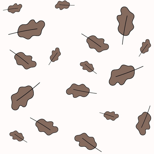 Vector leaves seamless pattern on a white background