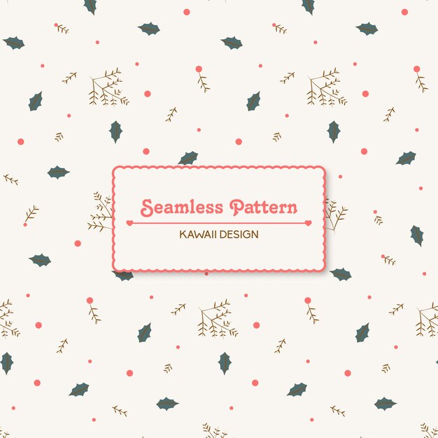 Vector leaves seamless pattern