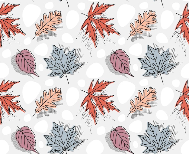 Leaves seamless pattern.