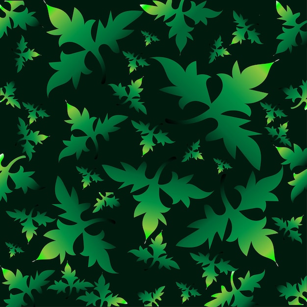 leaves seamless patterns background vector